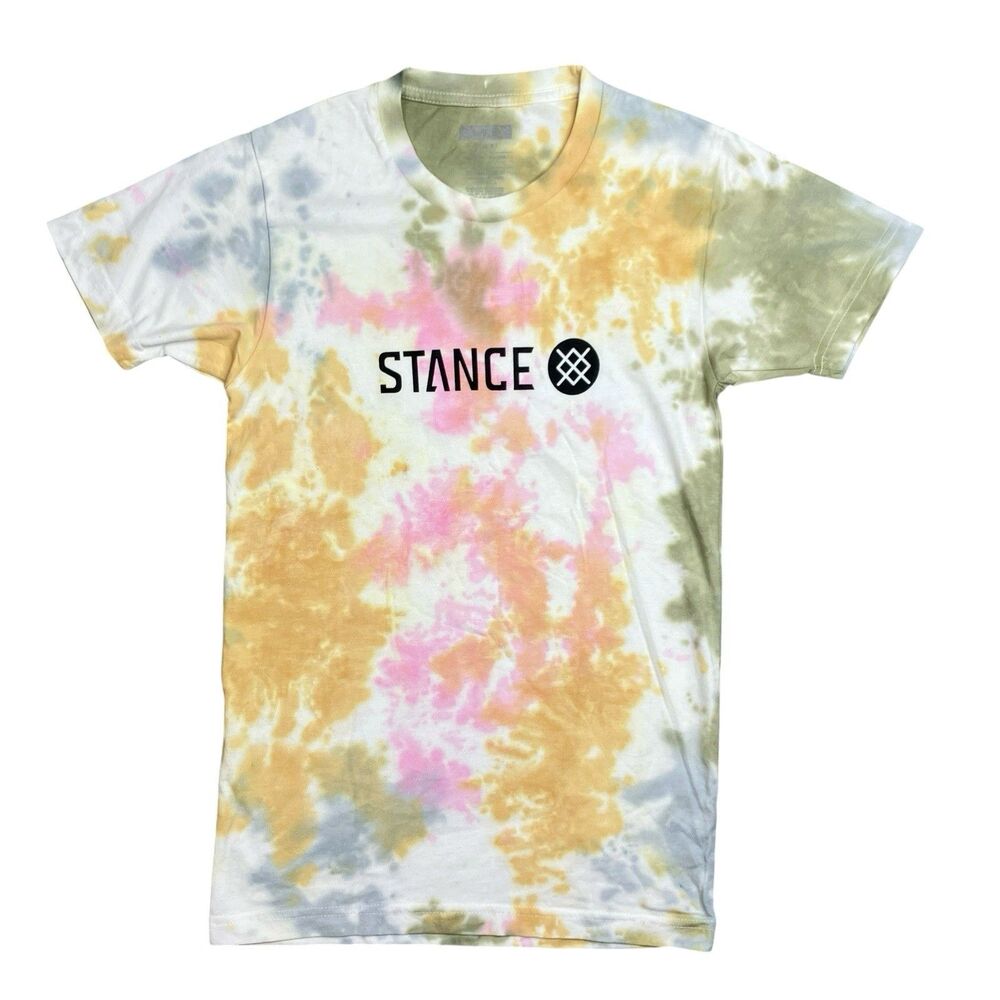 Stance T Shirt Mens‎ XS Tie Dye Multicolor Skate Streetwear Festival Graphic Tee
